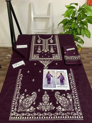 Embroidered 2Pc Lawn Unstitched Summer Dress - DE-1122PL