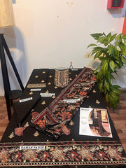 Fully Embroidered 3PC Dress With Heavy EMB Shawl - W8