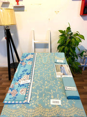 EMB 3PC Dhanak Unstitched Winter Dress With Printed Wool Shawl - W115