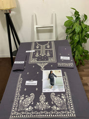 Embroidered 2Pc Lawn Unstitched Summer Dress - DE-1122GR