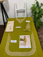 Heavy Embroidered 2Pc Lawn Unstitched Summer Dress - DE-1101