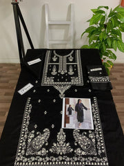 Embroidered 2Pc Lawn Unstitched Summer Dress - DE-1122B